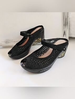 Jambu J-41 Journey Encore Wedge Sandals Mary Jane Clogs Women's 7.5